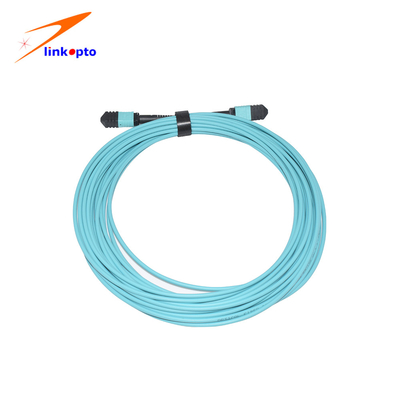 OM3 MPO Multi Mode Fiber Optic Accessories 12 Cores 10 Meters Mpo Fiber Cable