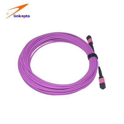 High Speed Ethernet 12 cores MPO MTP Patch Cord MM OM4 Duplex Multi Mode Fiber 5 Meters