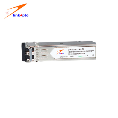 CWDM 1.25G 1290nm 80km Transceiver Module  Ethernet SFP Module with DDM