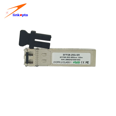25GE SR MMF SFP28 850nm 100M Duplex LC SFP Module RoHS Complied