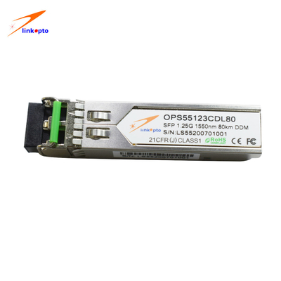 Optical Transceiver 1.25G 1550nm 80KM SC DDM  Ethernet SFP Module