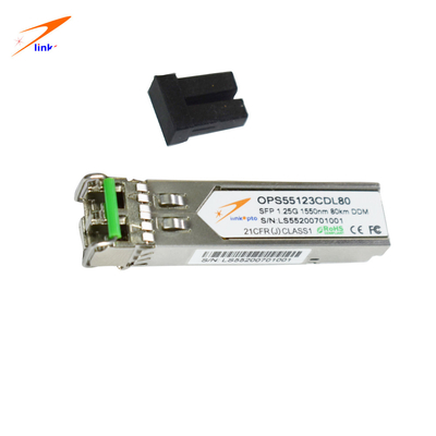 Optical Transceiver 1.25G 1550nm 80KM SC DDM  Ethernet SFP Module