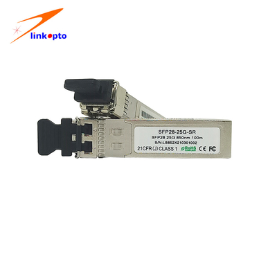 25GE SR MMF SFP28 850nm 100M Duplex LC SFP Module RoHS Complied