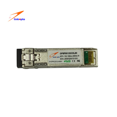 LC Connector 1550NM 80KM ZR Optic Fiber Transceiver SFP+ 10G