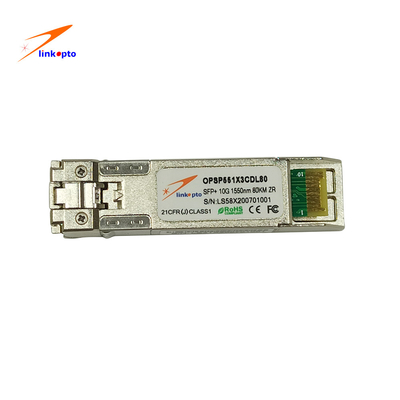 LC Connector 1550NM 80KM ZR Optic Fiber Transceiver SFP+ 10G