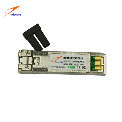 LC Connector 1550NM 80KM ZR Optic Fiber Transceiver SFP+ 10G